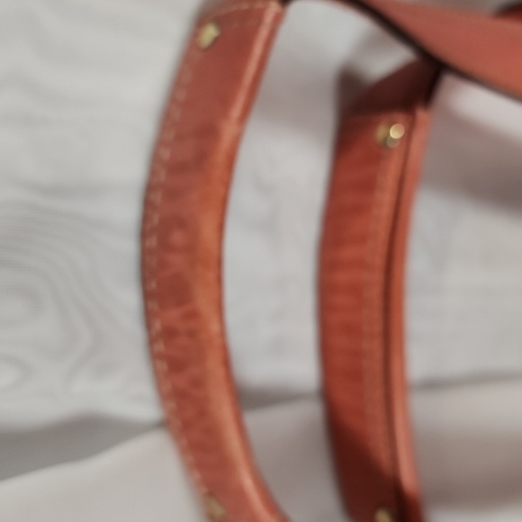 Coach Coral Leather Tote with Gold Accents - Picture 9 of 16